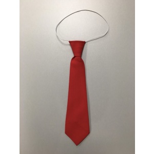 Moyles Court School - Plain Red Elastc Tie, Moyles Court School